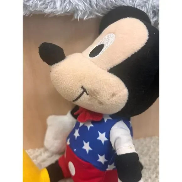 Disney Mickey Mouse Plush Patriotic Outfit Stars Stripes Just Play 9” - Picture 5 of 7